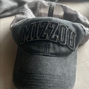 Mizzou Black Mesh distressed trucker Cap (men's or women's)